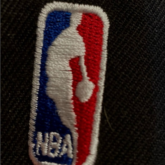 New Mitchell and Ness NBA Warriors black and blue with gold seal baseball cap - Picture 6 of 6